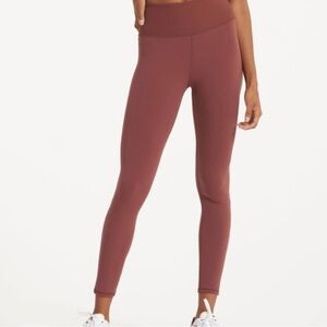 Vuori Rib Studio Leggings High waist Hidden Pocket Ankle fit Desert Rose Small